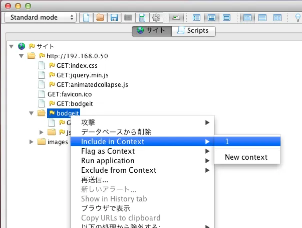 Include in context のURL正規表現