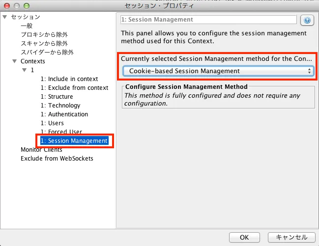 OWASP ZAP セッションのプロパティ5