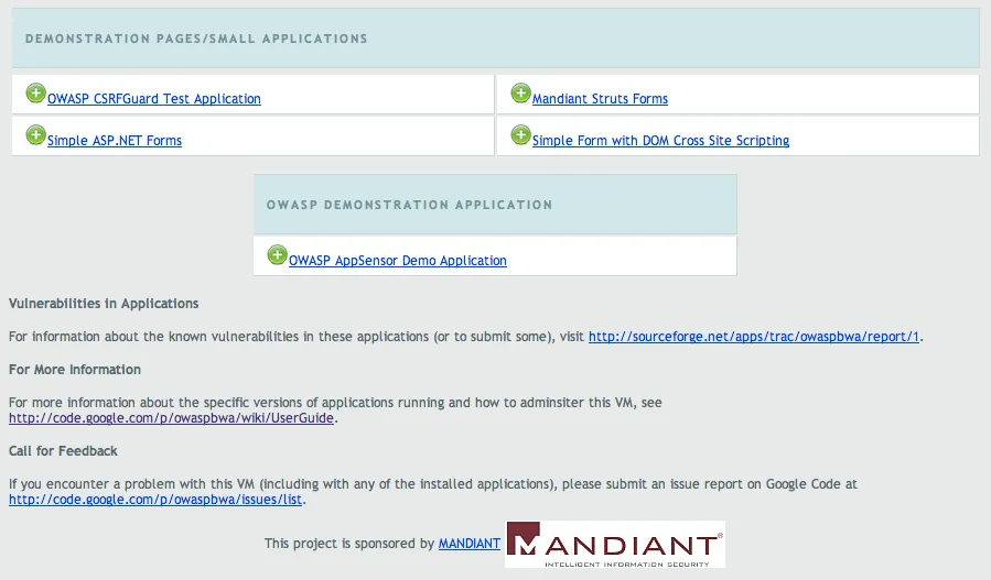 OWASP BWA トップページ3